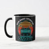 Ham Radio Operator Daddy Amateur Radio Retro Tasse (Links)