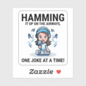 Ham Radio Operator DJ Comic Funny Sprichwort Aufkleber (Blatt)