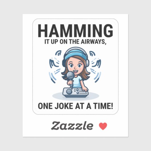 Ham Radio Operator DJ Comic Funny Sprichwort Aufkleber (Blatt)