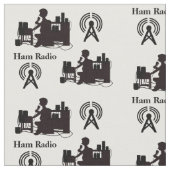 Ham Radio Operator Fabric mit Rufzeichen  Stoff (Nahaufnahme)