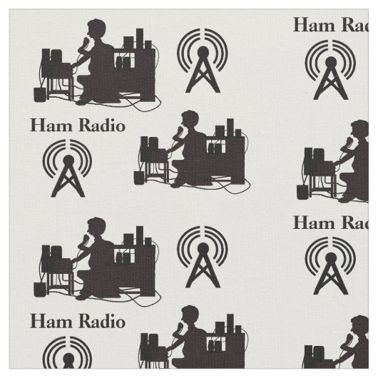 Ham Radio Operator Fabric mit Rufzeichen  Stoff (Nahaufnahme)