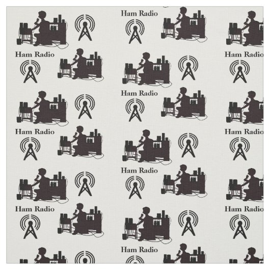 Ham Radio Operator Fabric mit Rufzeichen  Stoff (Muster)