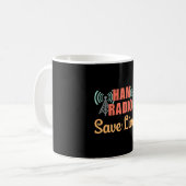 HAM Radio Operator Frequency Antenne Amateur Gesch Kaffeetasse (Vorderseite Links)