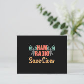 HAM Radio Operator Frequency Antenne Amateur Gesch Postkarte (Stehend Vorderseite)