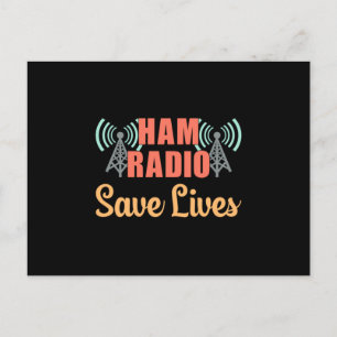HAM Radio Operator Frequency Antenne Amateur Gesch Postkarte
