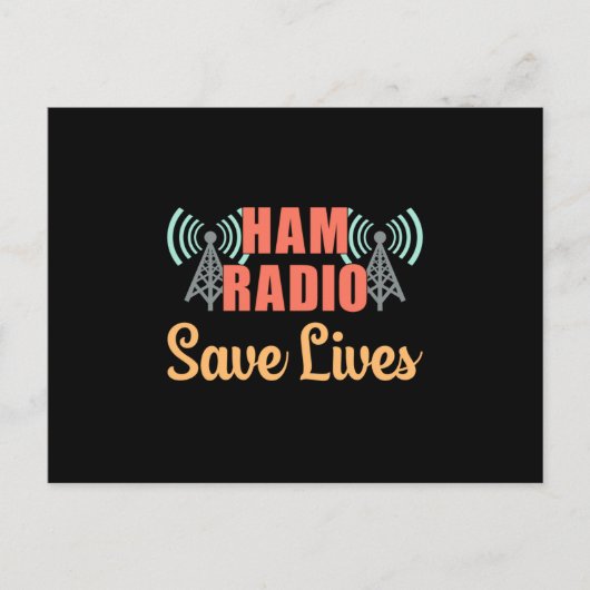 HAM Radio Operator Frequency Antenne Amateur Gesch Postkarte (Vorderseite)