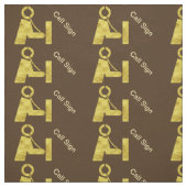 Ham Radio Operator Golden Icon Fabric + Call Sign Stoff (Muster)