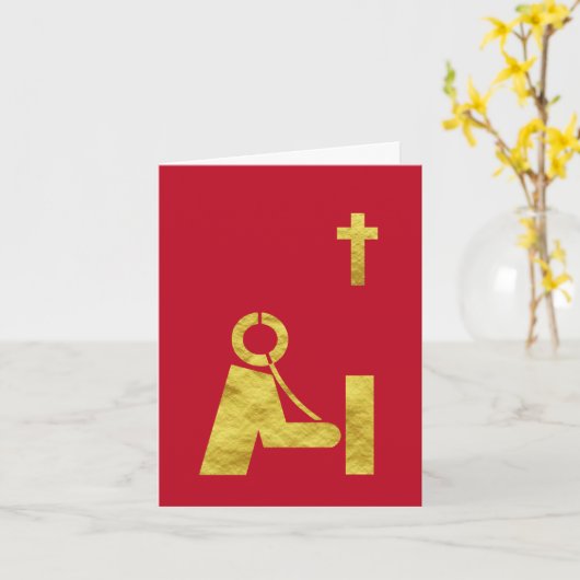 Ham Radio Operator Golden Icon Weihnachtskarte Karte (Gelbe Blume)