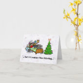 Ham Radio Operator in Bed Christmas Card Karte (Gelbe Blume)