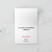 Ham Radio Operator in Bed Christmas Card Karte (Innenseite)