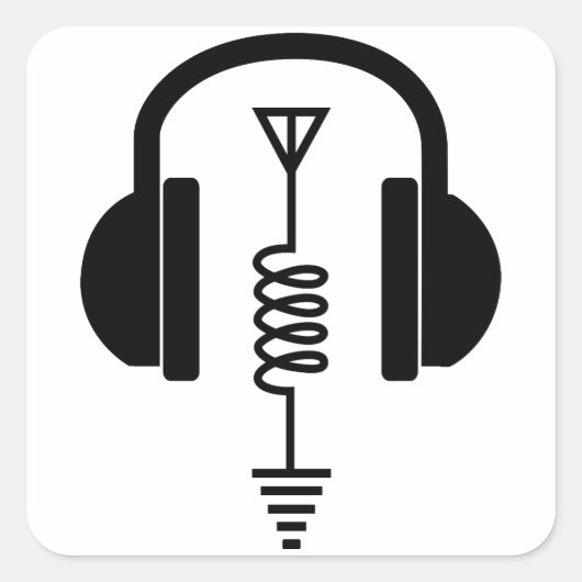 Ham Radio Operator Quadratischer Aufkleber (Vorderseite)