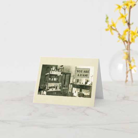 HAM RADIO-OPERATOR-SETUP-AMATUER-FOTOGRAPH 1930 KARTE (Gelbe Blume)