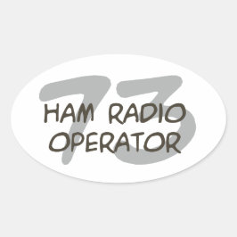 Ham Radio Ovaler Aufkleber