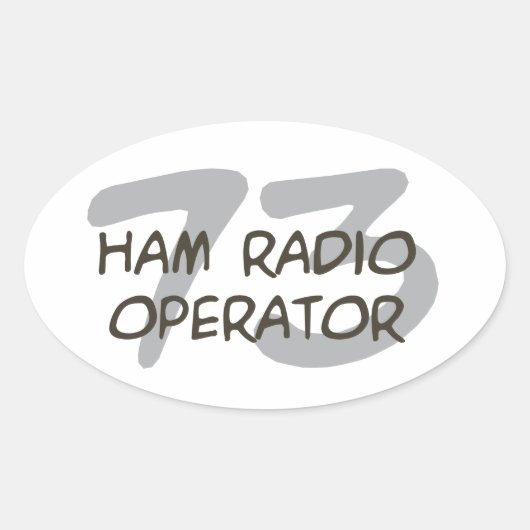 Ham Radio Ovaler Aufkleber (Vorderseite)