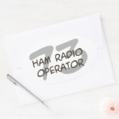 Ham Radio Ovaler Aufkleber (Umschlag)
