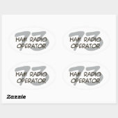 Ham Radio Ovaler Aufkleber (Blatt)