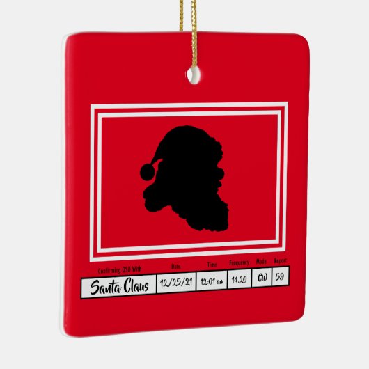 Ham Radio QSL Card Weihnachtsschmuck (Rechts)