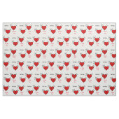 Ham Radio Romantische Herzstruktur mit Rufzeichen Stoff (Fat Quarter (45,7 x 55,9 cm))