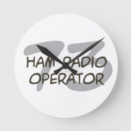 Ham Radio Runde Wanduhr