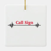 Ham Radio Santa Elf Weihnachtsfeier Keramikornament (Rückseite)