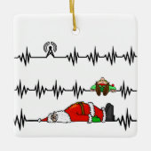 Ham Radio Santa Elf Weihnachtsfeier Keramikornament (Vorderseite)