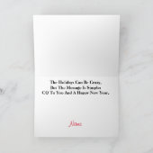 Ham Radio Santa Operator Silhouette Weihnachtskart Karte (Innenseite)