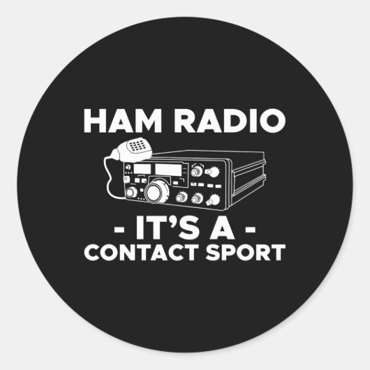 Ham Radio Sein Kontakt Sport Amateur Ham Radio Runder Aufkleber (Vorderseite)