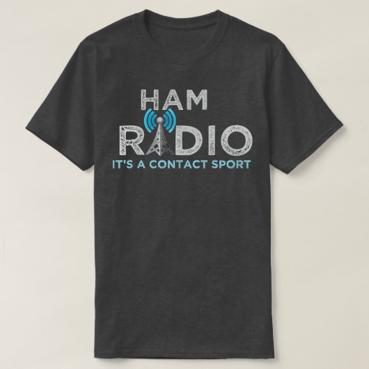Ham Radio Sein Kontakt Sport Funny Ham Radio T-Shirt (Design vorne)