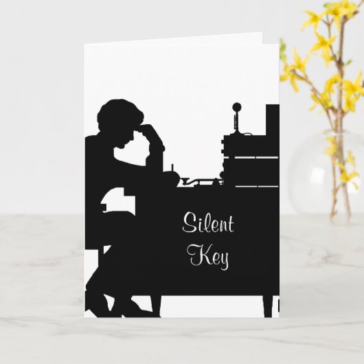 Ham Radio Silent Key Sympathy Card anpassen. Karte (Gelbe Blume)