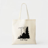 Ham Radio Tote Bag mit Silhouette des Betreibers Tragetasche (Vorne)