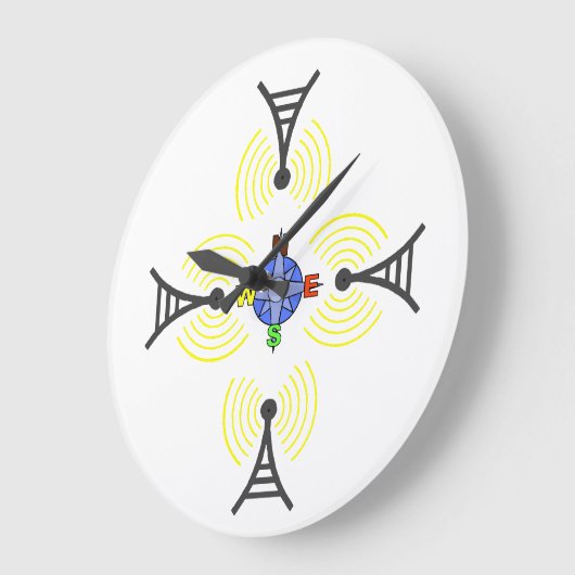 Ham Radio Transmitter Große Wanduhr (Winkel)