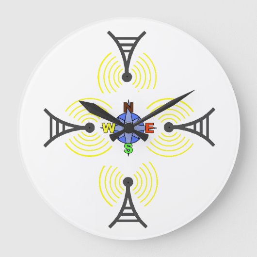 Ham Radio Transmitter Große Wanduhr (Vorderseite)