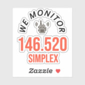 Ham Radio Two Meters Simplex Aufkleber (Blatt)