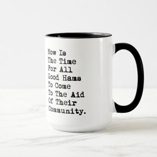 Ham Radio Typing Text Tasse (Rechts)