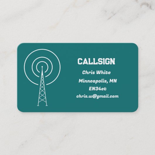 Ham Radio Visitenkarte (Vorderseite)