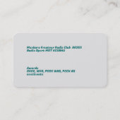 Ham Radio Visitenkarte (Rückseite)