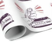 Ham Radio Woman Geschenkpapier (Rolleneckpunkt)