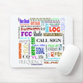 Ham Radio Word Collage Mousepad Anpassen Sie es! (Mit Mouse)