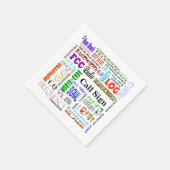 Ham Radio Word Collage Napkins Customizing es! Serviette (Ecke)