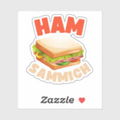 Ham Sammich Ham Sandwich Lover Funny Sandwich Aufkleber (Blatt)