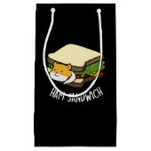 Ham Sandwich Funny Hamster Pun Dark BG Kleine Geschenktüte (Vorderseite)
