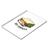 Ham Sandwich Funny Hamster Pun Notizblock (Linke Seite)