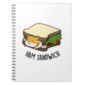 Ham Sandwich Funny Hamster Pun Notizblock (Vorderseite)