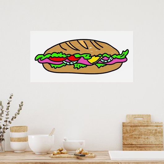 Ham Sandwich Poster (Küche)