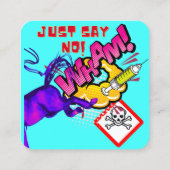 Ham SAY NO Quadratische Visitenkarte (Rückseite)