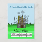 Ham Shack Castle Ham Radio QSL Karte Anpassen! (Vorderseite)