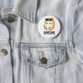 Ham-some Funny Handsome Hamster Pun Button (Beispiel)