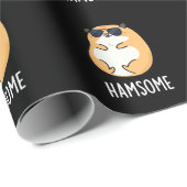 Ham-some Funny Handsome Hamster Pun Geschenkpapier (Rolleneckpunkt)