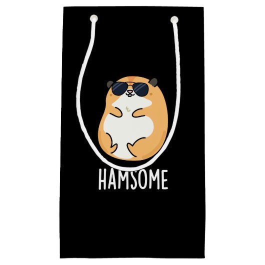 Ham-some Funny Handsome Hamster Pun Kleine Geschenktüte (Vorderseite)