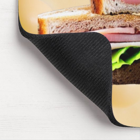 Ham & Swiss On Rye Sandwiches Mousepad (Ecke)